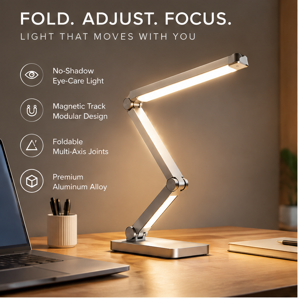 TOWWIY® 3-in-1 lamp system — More Than a Lamp, One System Multiple Possibilities: Desk Lamp Work Comfortably, Track Light Illuminate Your Space, Floor Light Create Your Atmosphere