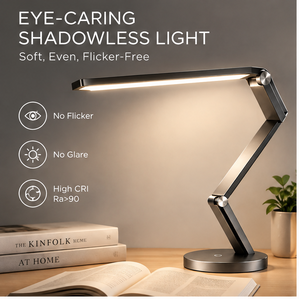 TOWWIY® foldable desk lamp space-saving — Compact & Portable, Fits Any Space, Premium Aluminum Alloy, Stylish & Durable, Sleek Design for Modern Living