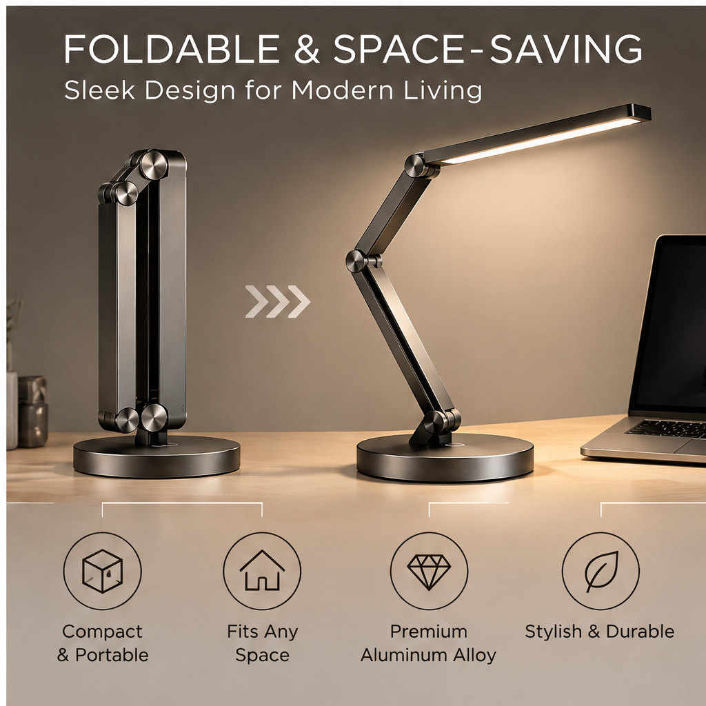 TOWWIY® Light Follows Your Life — One Lamp More Possibilities, Eye-Caring Shadowless Light, Foldable Multi-Joint, Magnetic Track Flexible Lighting, Minimalist for Modern Spaces, Aluminum Alloy Premium & Durable